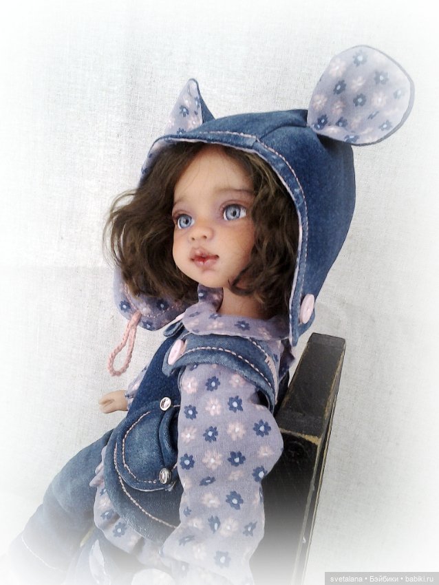 Моя маленькая джинсовая Мышка. ООАК куколки Антонио Хуан (фото 6)