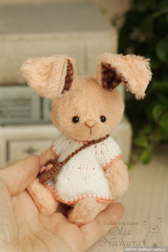 Мини тедди зайка Жанна — Авторские мишки Тедди и друзья: фото (фото 3)