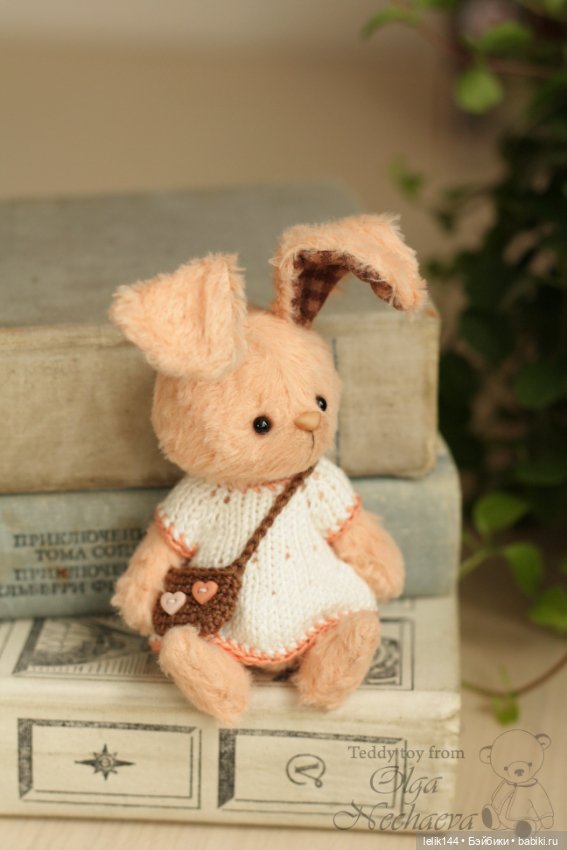 Мини тедди зайка Жанна — Авторские мишки Тедди и друзья: фото (фото 4)