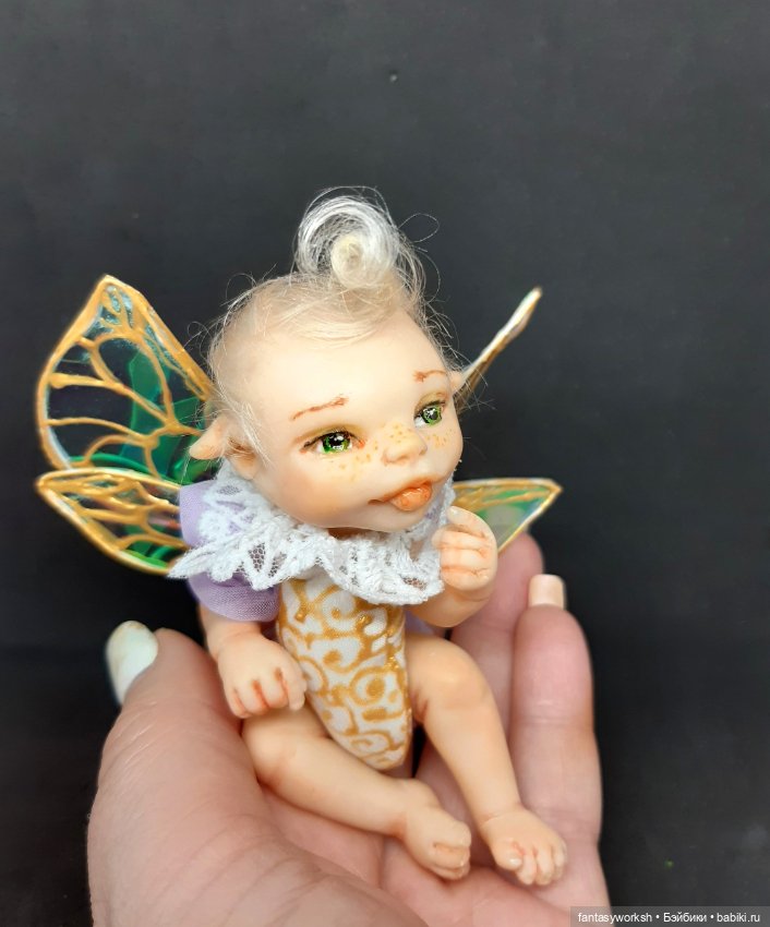 Авторская мини-малышка "Маленькая принцесса леса" (фото 9)