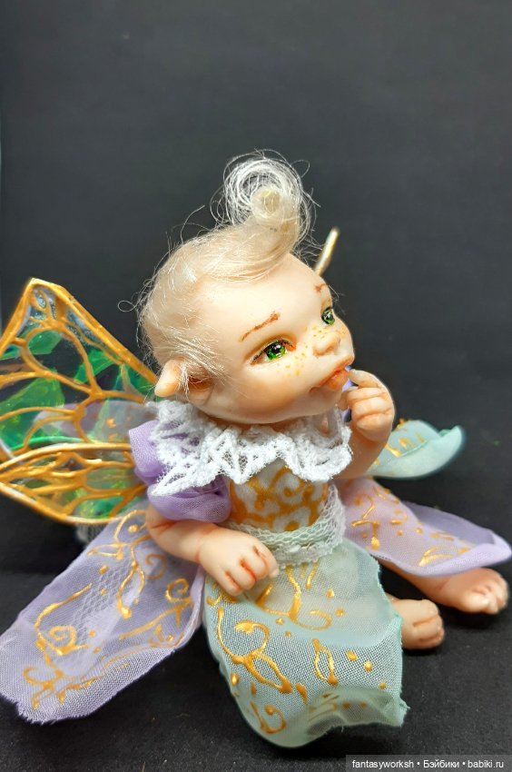 Авторская мини-малышка "Маленькая принцесса леса" (фото 5)