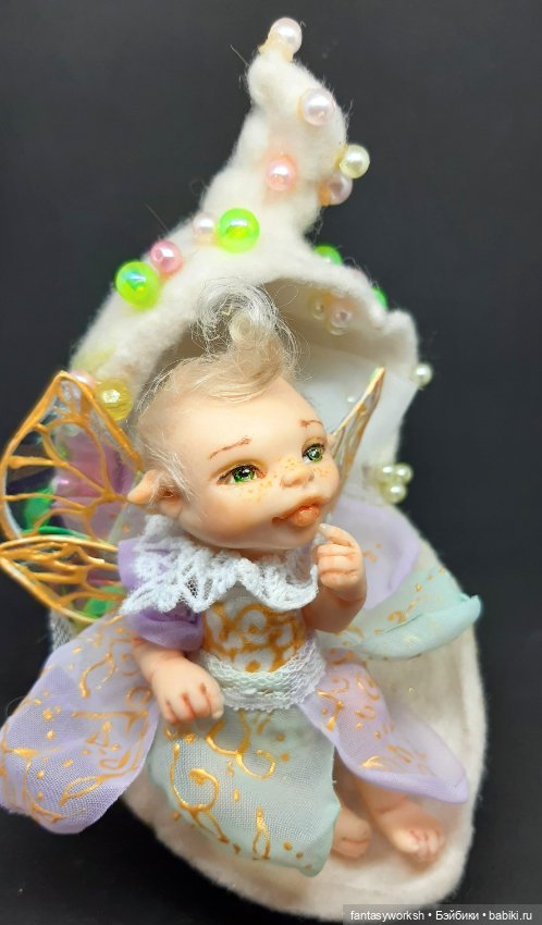 Авторская мини-малышка "Маленькая принцесса леса" (фото 8)