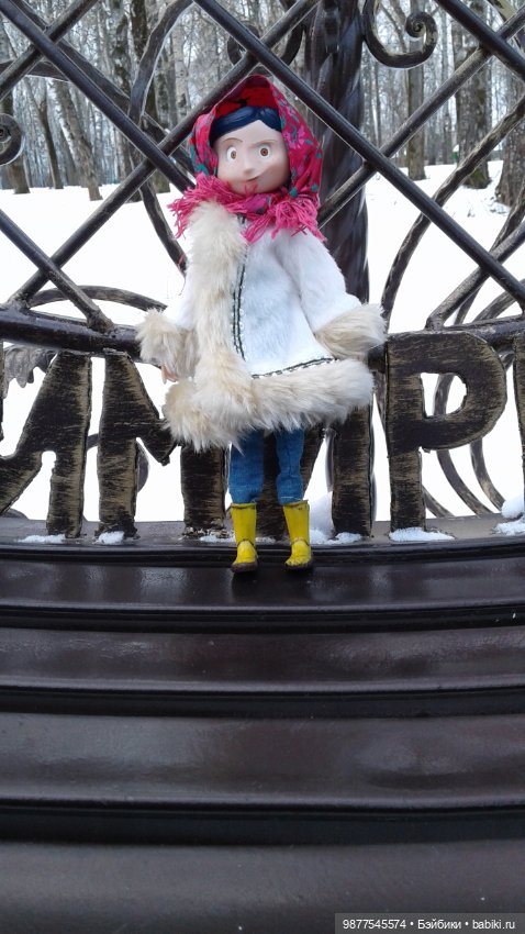 Зима 2020. И новенькая бжд малышка 3,4 см (фото 2)