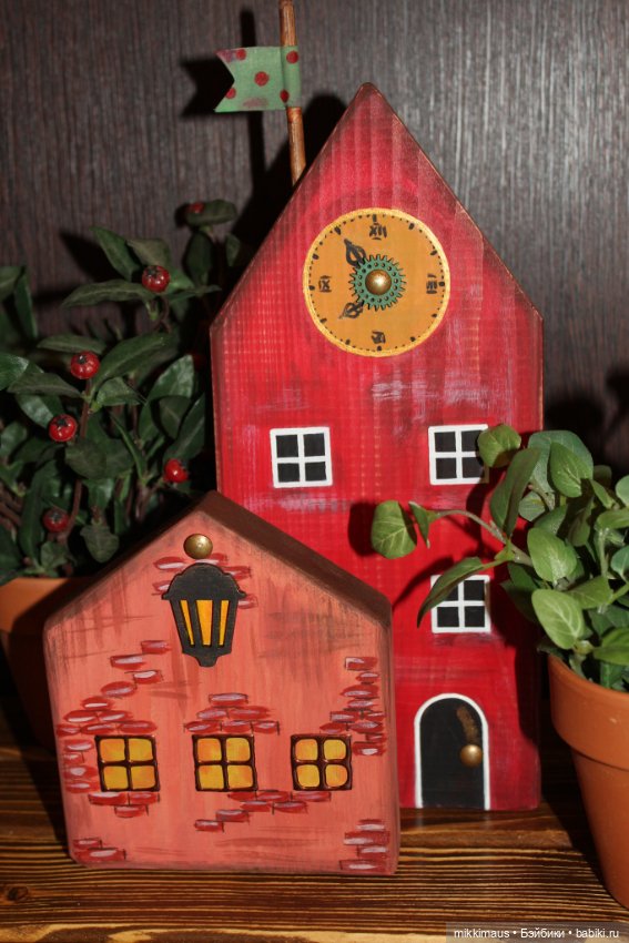 Домики из дерева и Слоники Тедди