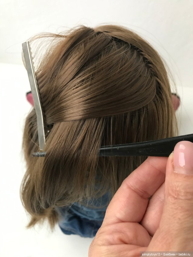 Как сделать фигурный (чешуйчатый) пробор кукле