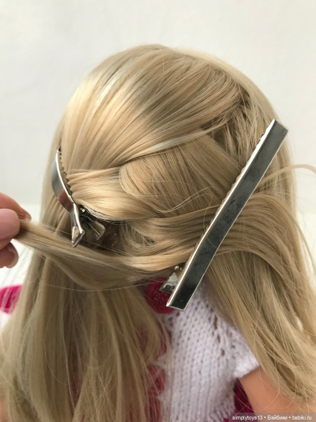 Как сделать фигурный (чешуйчатый) пробор кукле