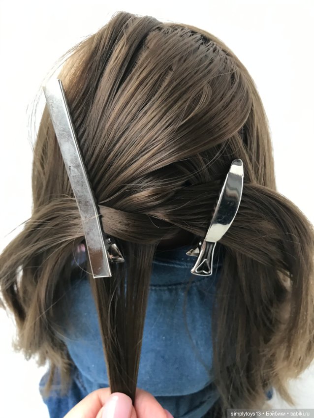 Как сделать фигурный (чешуйчатый) пробор кукле