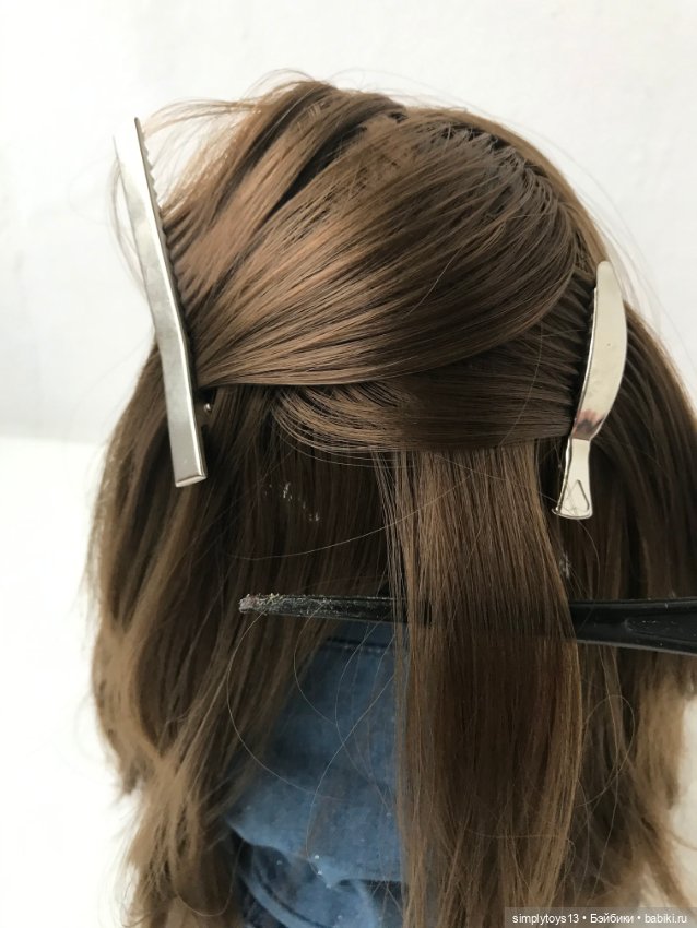Как сделать фигурный (чешуйчатый) пробор кукле