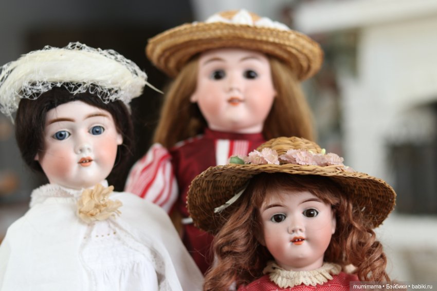 Очаровательные антикварные мышки от Max Handwerck - три сестрички