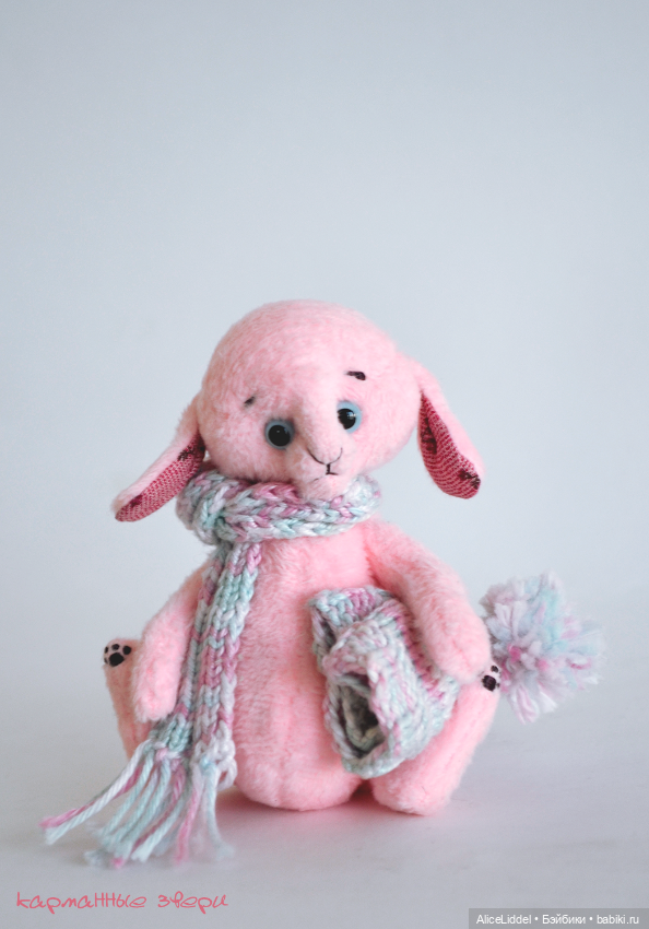 Зайка в пастельных тонах — Авторские мишки Тедди и друзья: фото (фото 4)