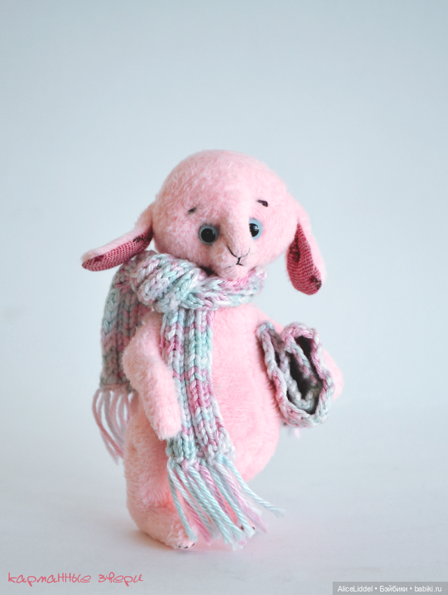 Зайка в пастельных тонах — Авторские мишки Тедди и друзья: фото (фото 5)