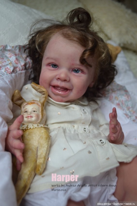 Харпер - малышка со старинной открытки. Куклареборн Анны Морозовой (фото 3)
