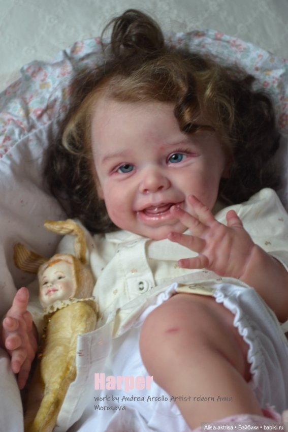 Харпер - малышка со старинной открытки. Куклареборн Анны Морозовой (фото 6)