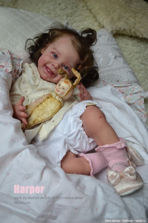 Харпер - малышка со старинной открытки. Куклареборн Анны Морозовой (фото 9)