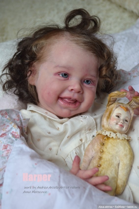 Харпер - малышка со старинной открытки. Куклареборн Анны Морозовой (фото 10)