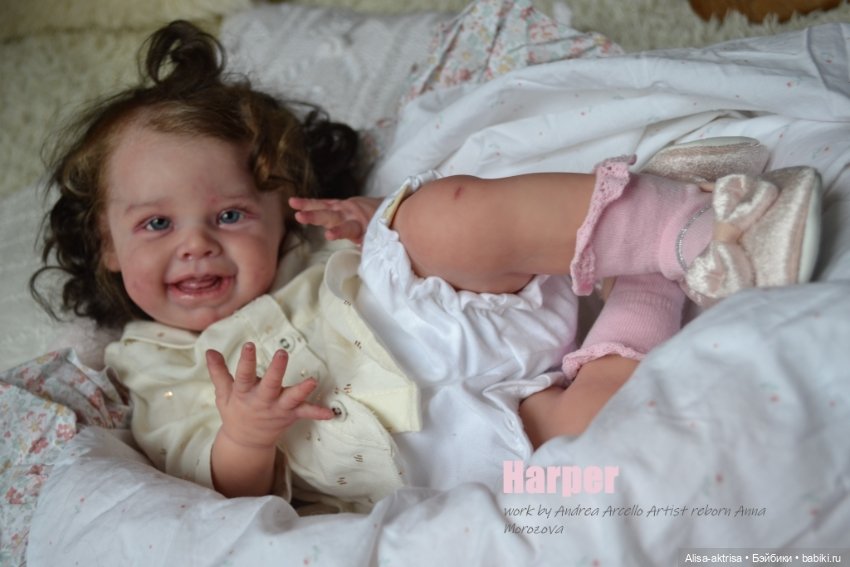 Харпер - малышка со старинной открытки. Куклареборн Анны Морозовой (фото 8)