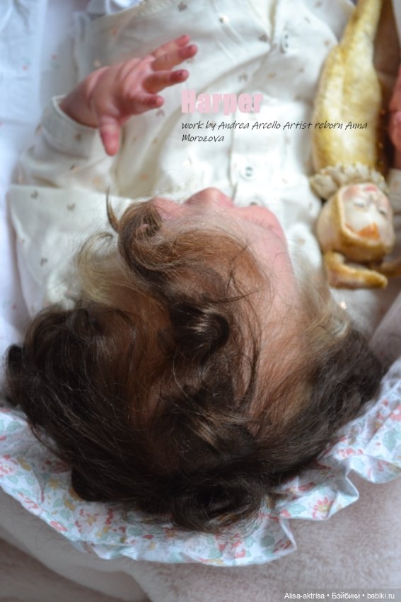 Харпер - малышка со старинной открытки. Куклареборн Анны Морозовой (фото 5)