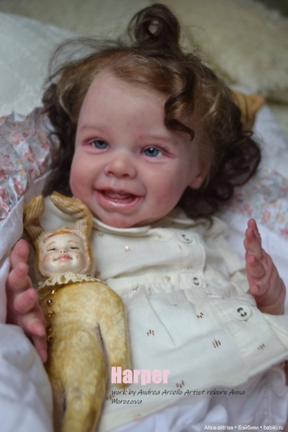Харпер - малышка со старинной открытки. Куклареборн Анны Морозовой (фото 4)