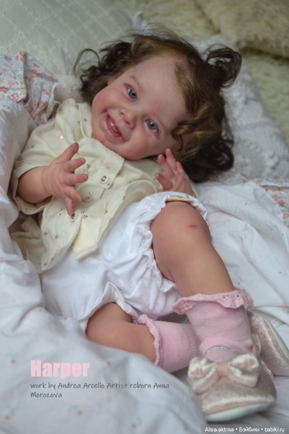 Харпер - малышка со старинной открытки. Куклареборн Анны Морозовой (фото 7)
