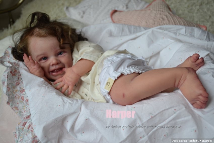 Харпер - малышка со старинной открытки. Куклареборн Анны Морозовой