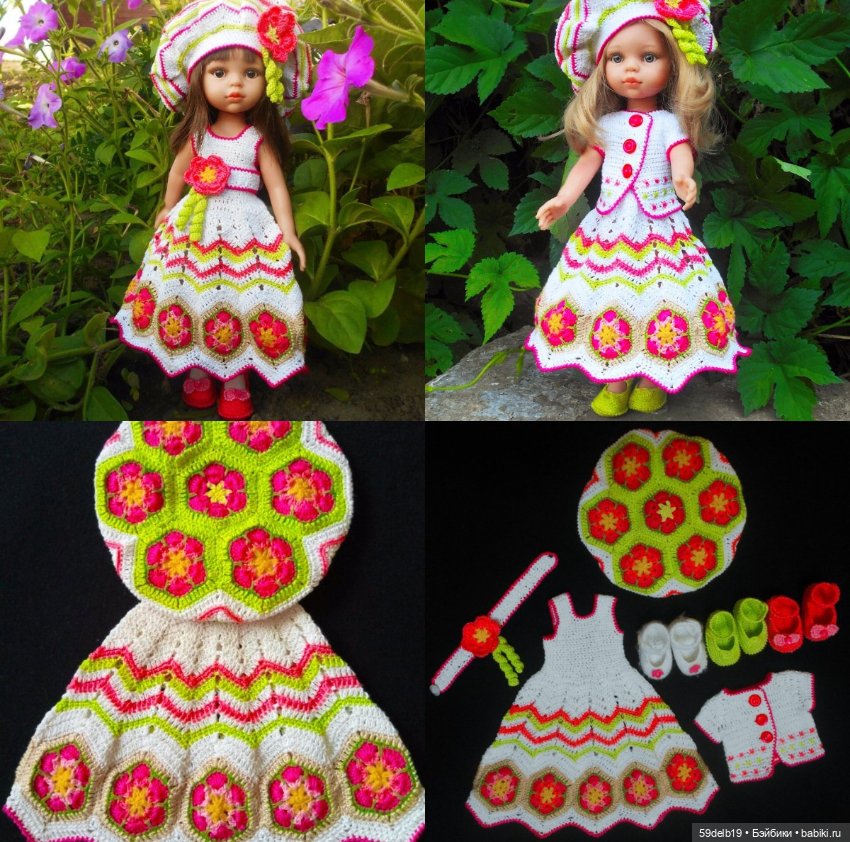 Наряды для кукол крючком — Одежда и обувь для кукол своими руками: фото