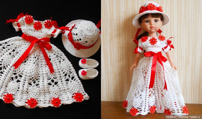 Наряды для кукол крючком — Одежда и обувь для кукол своими руками: фото