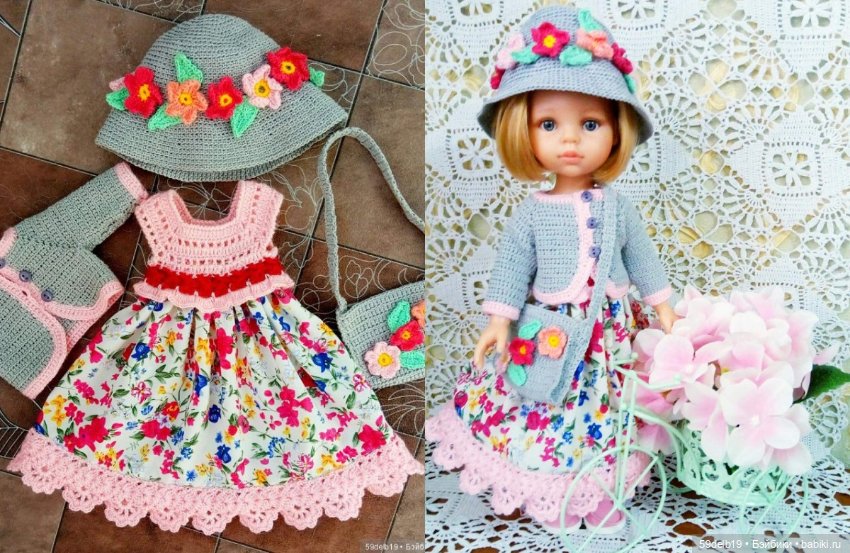 Наряды для кукол крючком — Одежда и обувь для кукол своими руками: фото