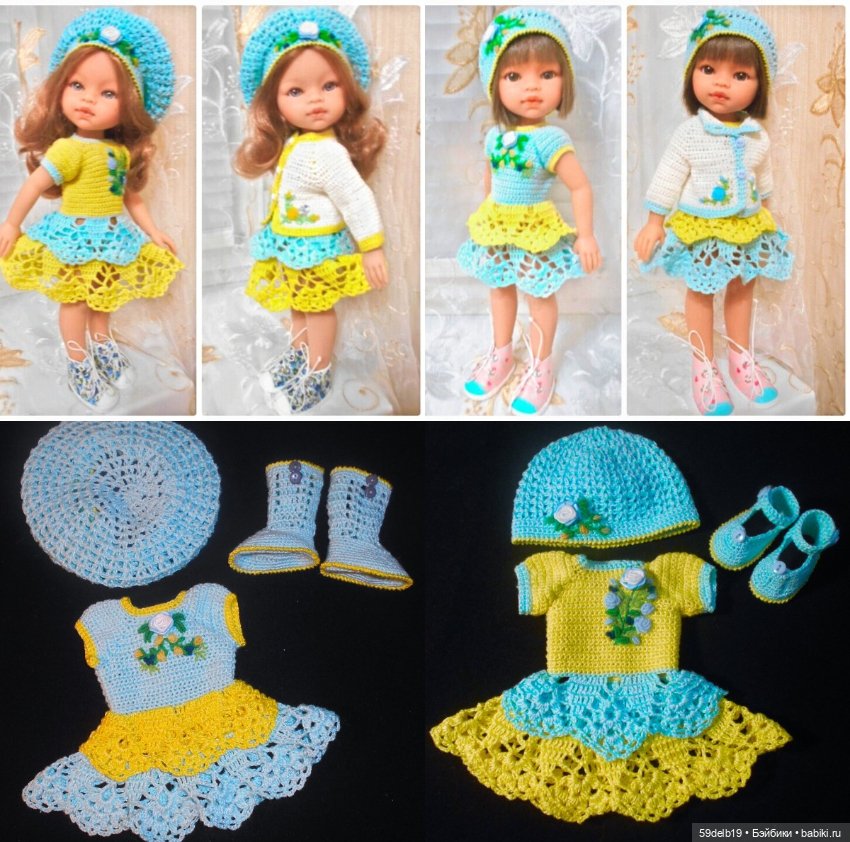 Наряды для кукол крючком — Одежда и обувь для кукол своими руками: фото