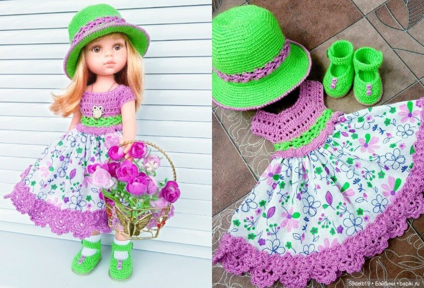 Наряды для кукол крючком — Одежда и обувь для кукол своими руками: фото