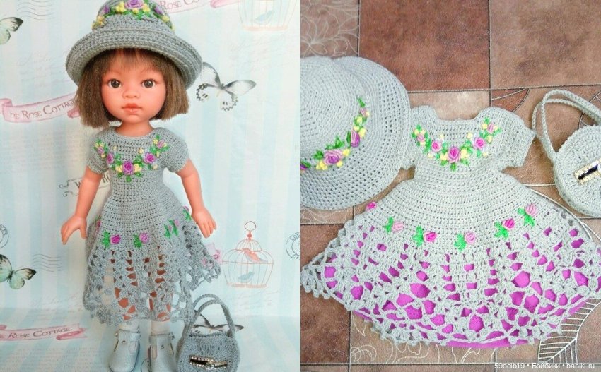 Наряды для кукол крючком — Одежда и обувь для кукол своими руками: фото (фото 5)