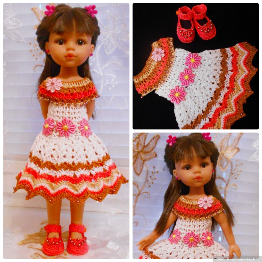 Наряды для кукол крючком — Одежда и обувь для кукол своими руками: фото