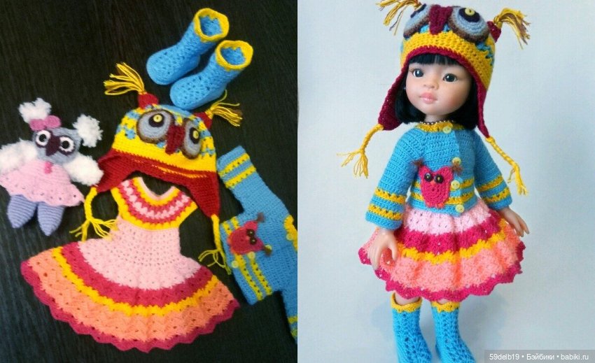 Наряды для кукол крючком — Одежда и обувь для кукол своими руками: фото