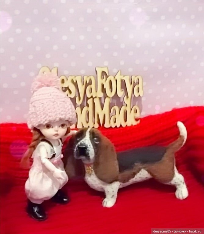 Бассет хаунд — Валяные игрушки из шерсти: сухое валяние