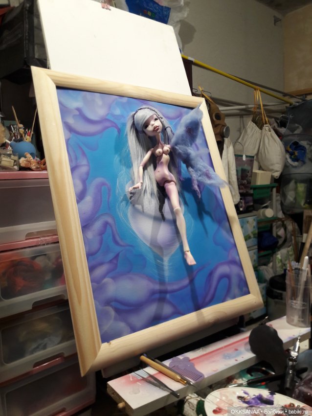 Картина с куклой — Авторские шарнирные куклы своими руками: лепка