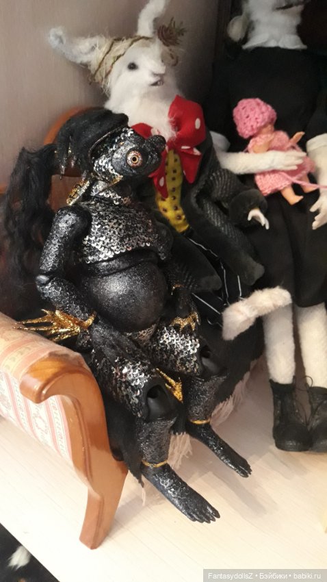 Авторская шарнирная кукла рыбка