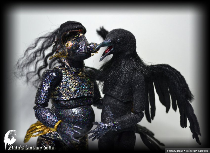 Авторская шарнирная кукла рыбка