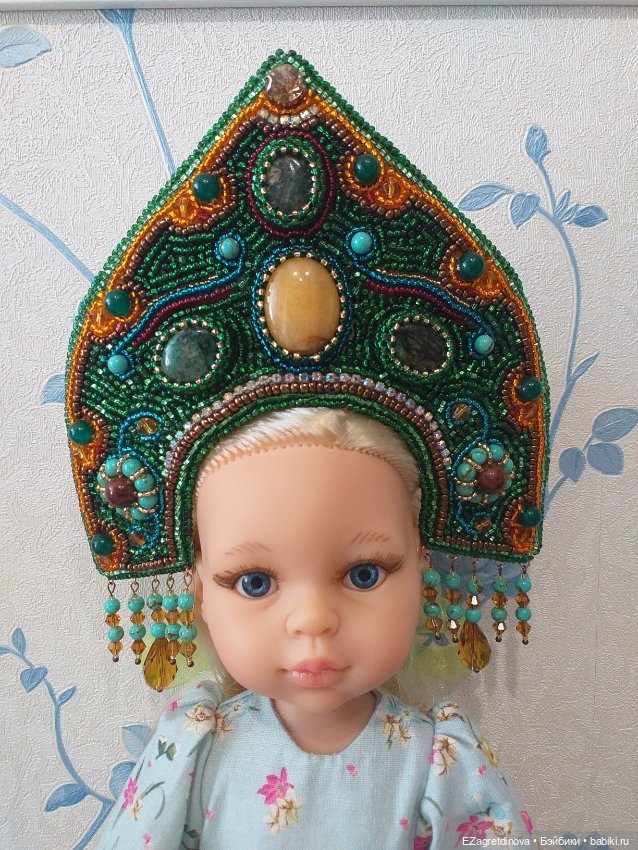 Новинки: Кокошник из бисера - Хозяйка медной горы