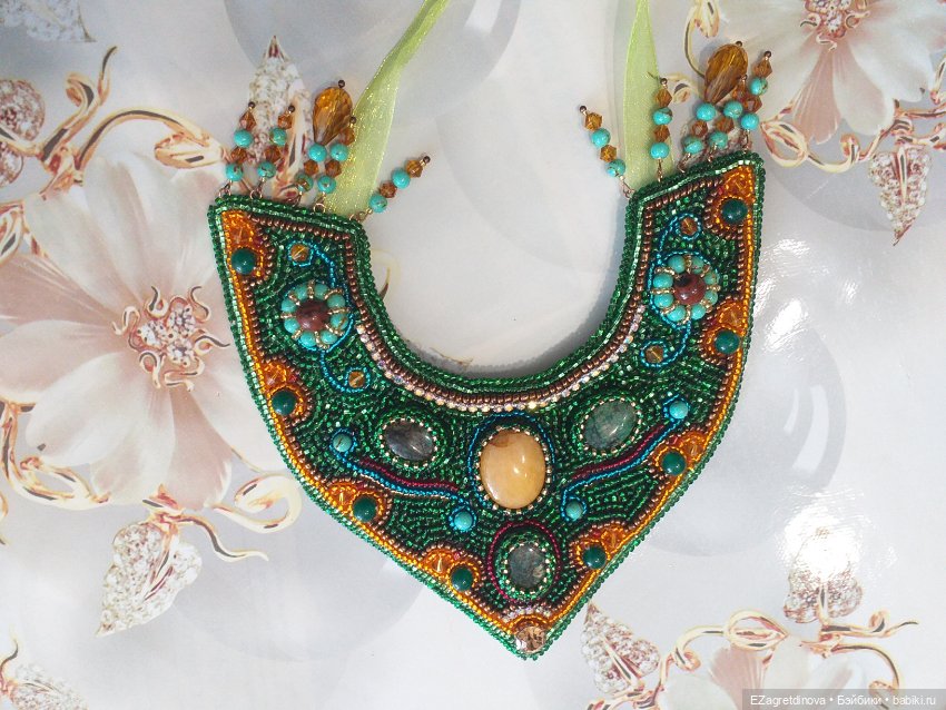 Новинки: Кокошник из бисера - Хозяйка медной горы