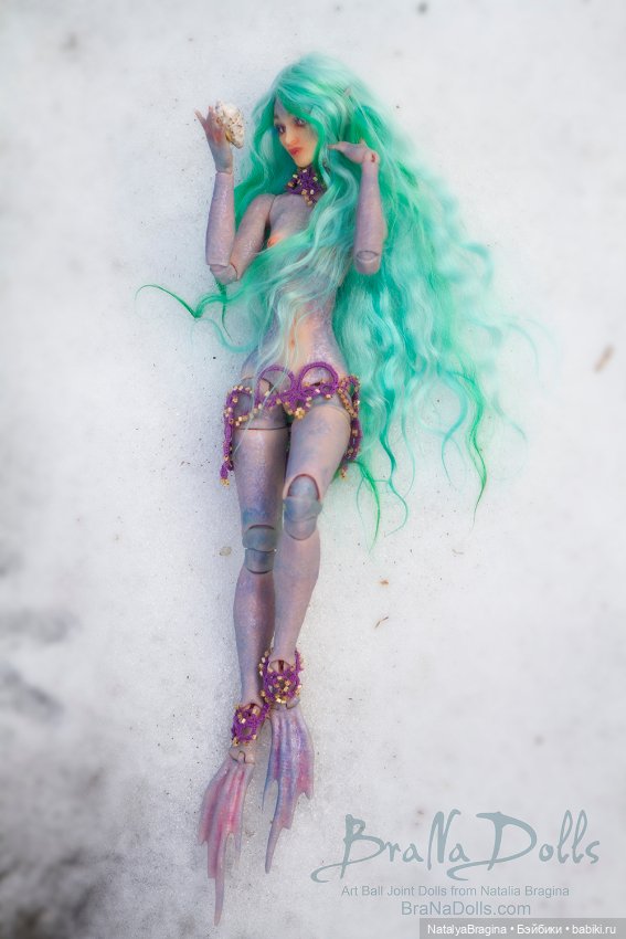 Русалка — Авторские шарнирные куклы своими руками: лепка