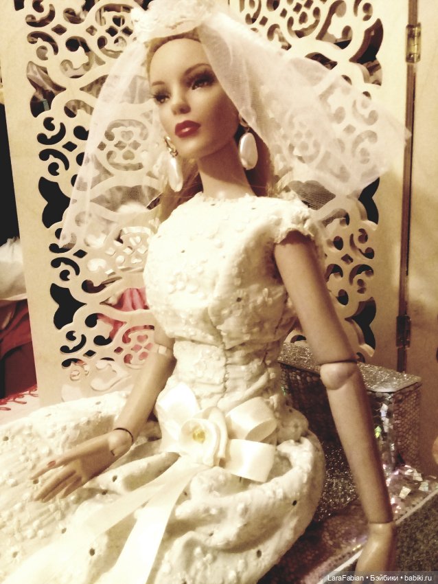 Свадебный наряд в стиле 60-ых для куклы Тоннер (фото 5)