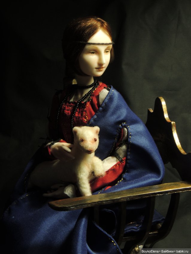 Чечилия Галлерани или "Дама с горностаем" из фарфора