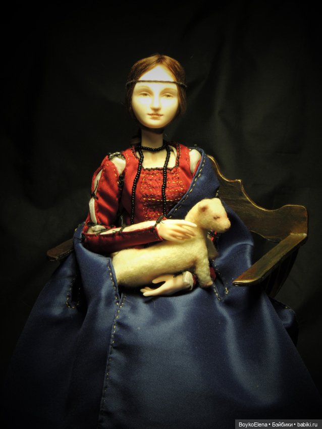 Чечилия Галлерани или "Дама с горностаем" из фарфора (фото 2)