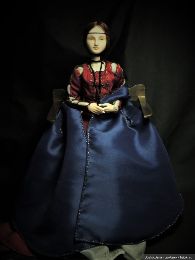 Чечилия Галлерани или "Дама с горностаем" из фарфора (фото 4)