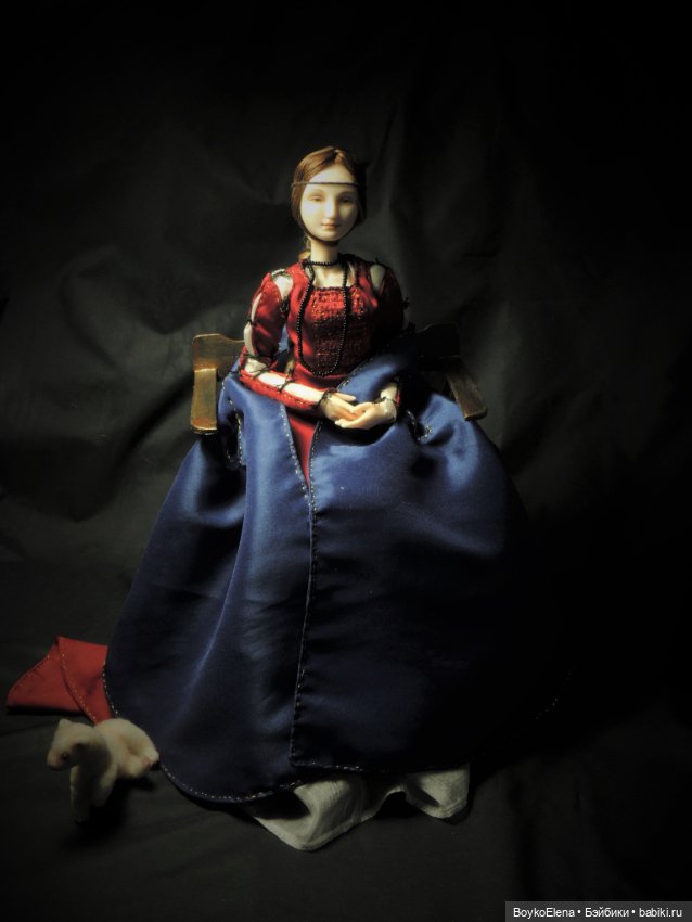 Чечилия Галлерани или "Дама с горностаем" из фарфора (фото 3)