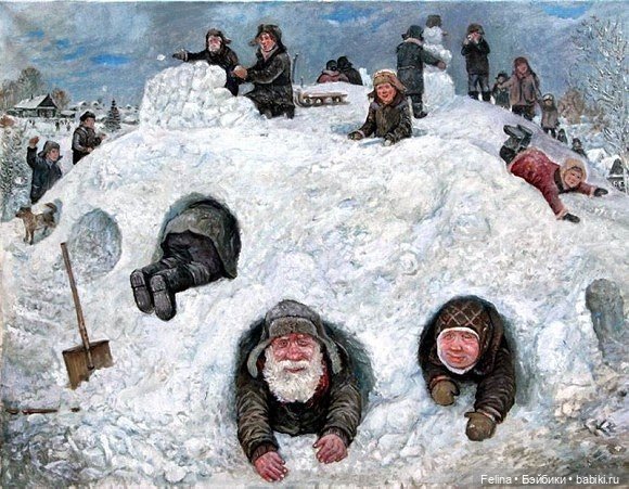 Дед да Баба художника Леонида Баранова