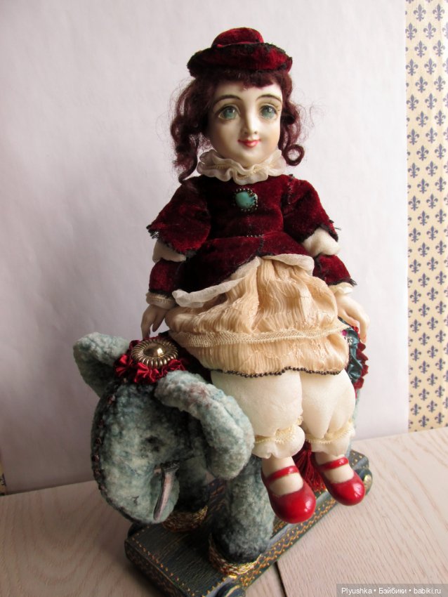 Девочка и слон — Домашние фото авторских игрушек: Тедди (фото 6)