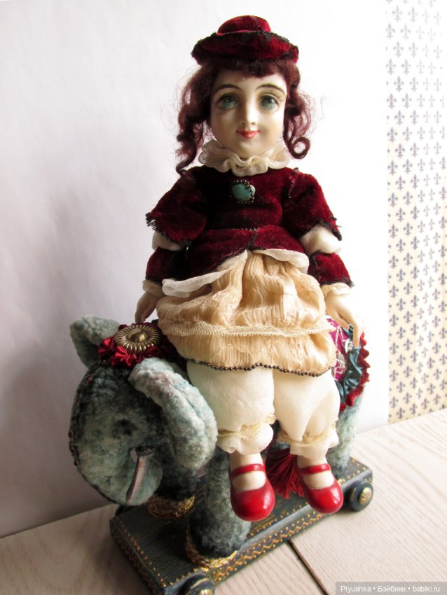 Девочка и слон — Домашние фото авторских игрушек: Тедди (фото 3)