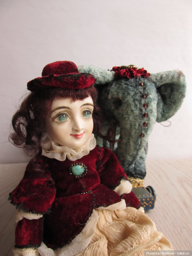 Девочка и слон — Домашние фото авторских игрушек: Тедди (фото 4)