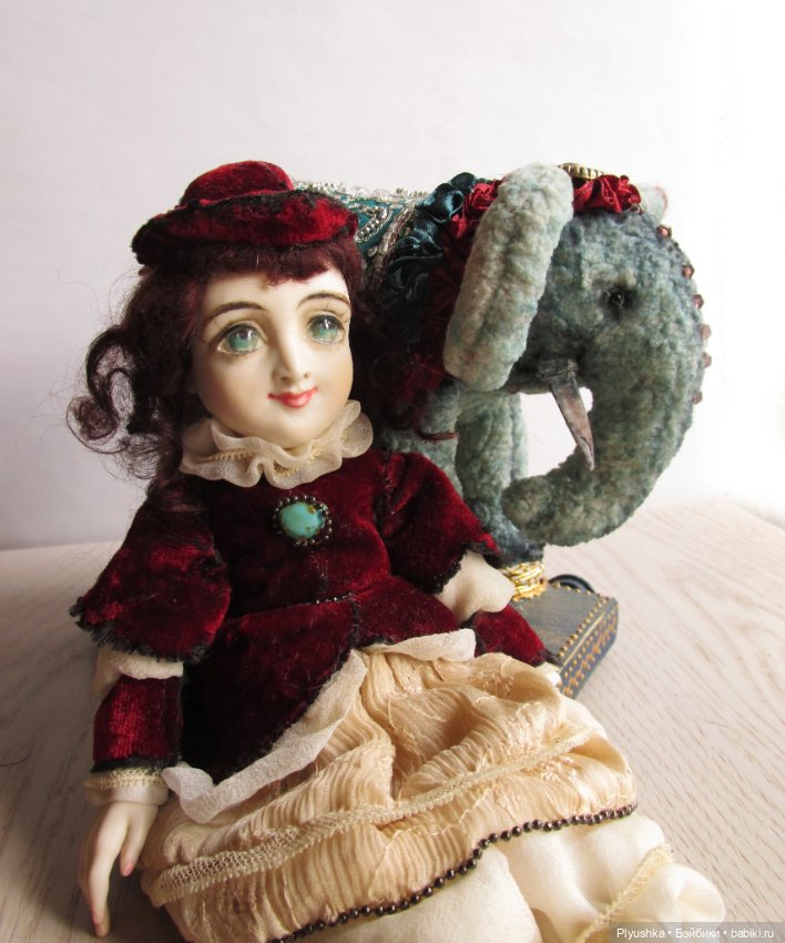 Девочка и слон — Домашние фото авторских игрушек: Тедди (фото 5)