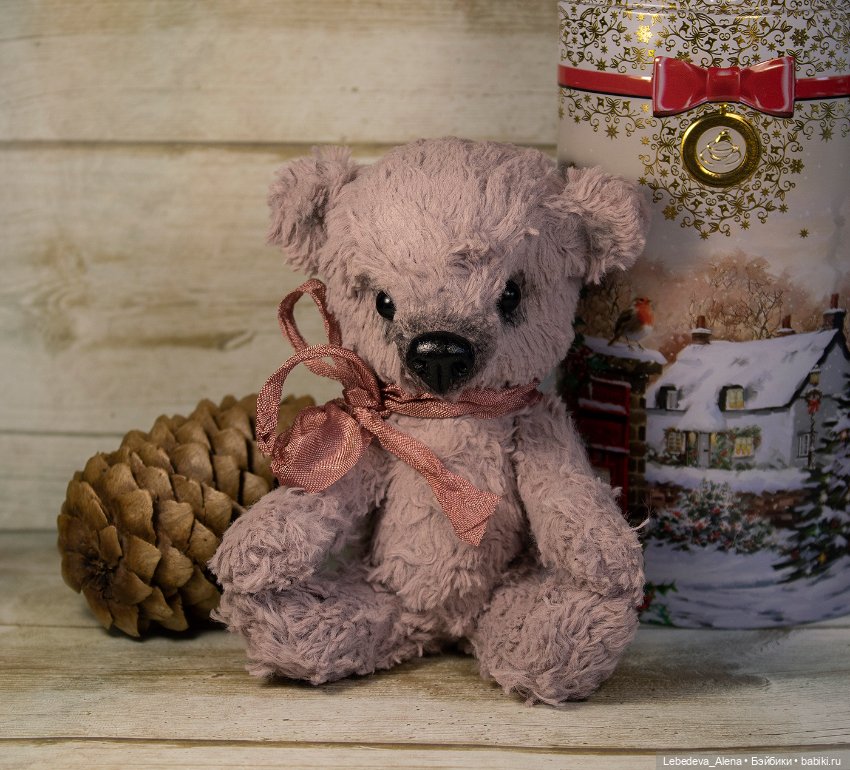 Плюшка лавандовый — Текстильные игрушки и примитивы: кофейные (фото 2)